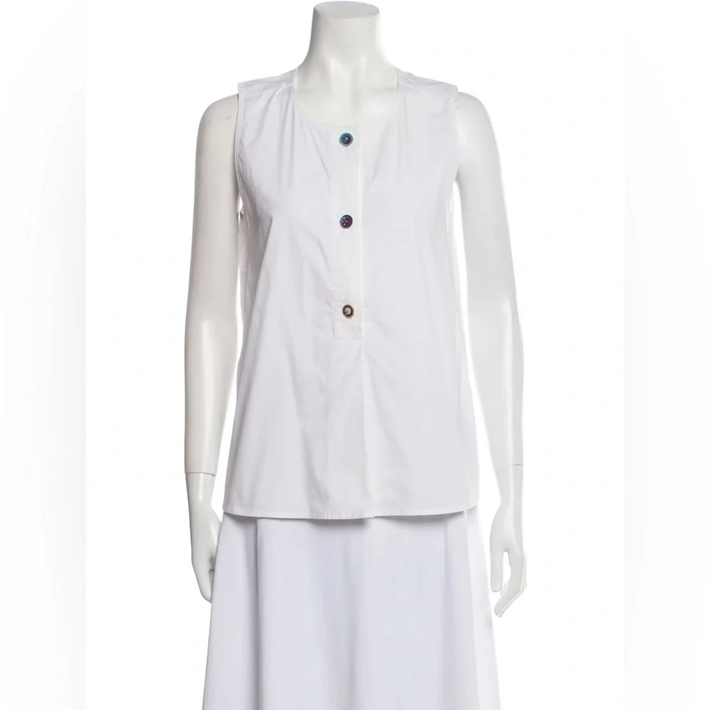 Tory Burch Crisp Cotton Poplin Tunic 4 - Picture 11 of 11